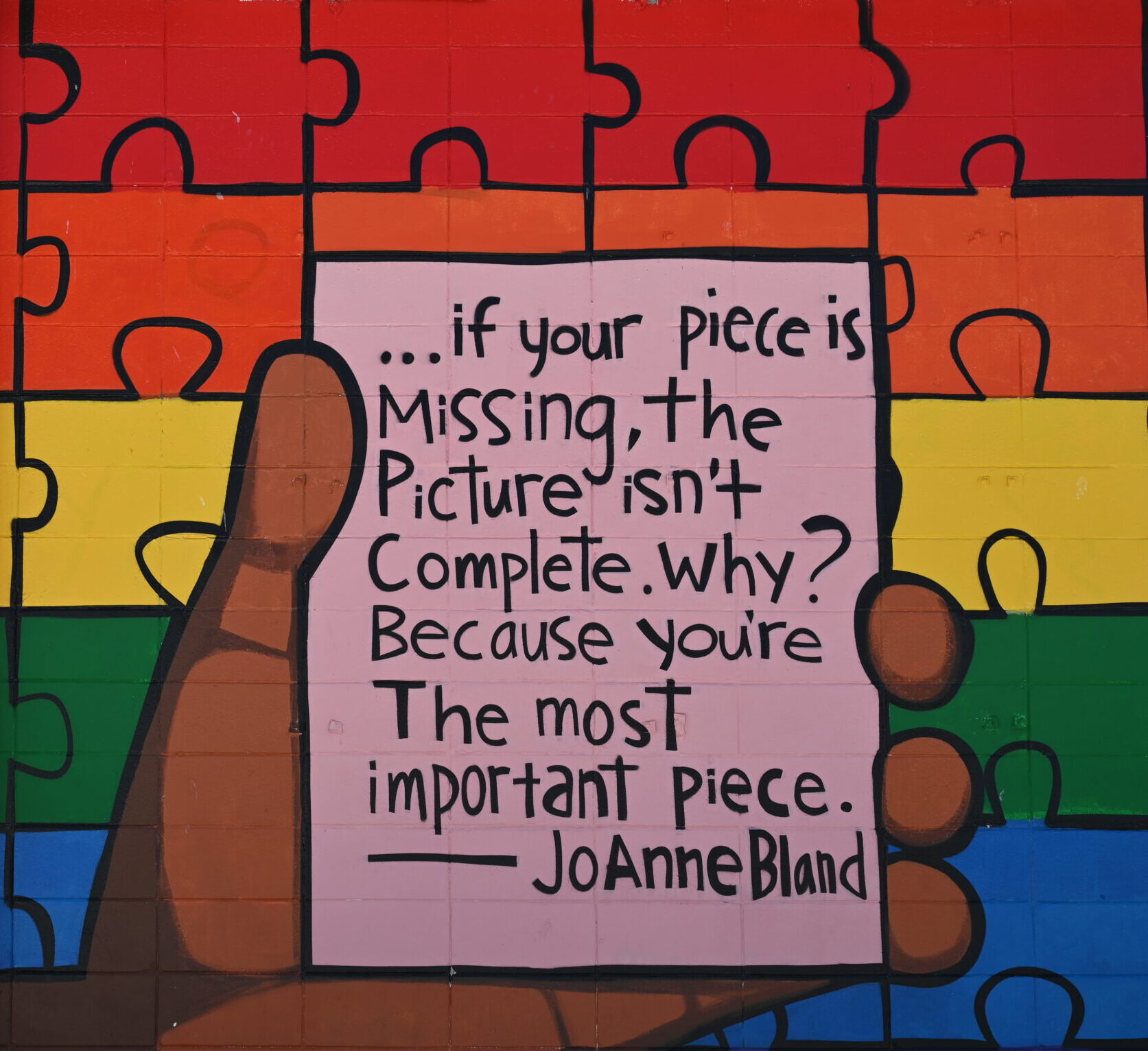 puzzle mural at Foot Soldiers Park