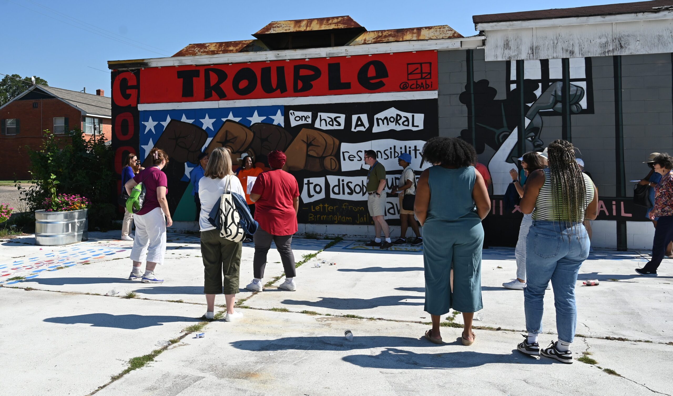 pilgrims at Foot Soldiers Park
